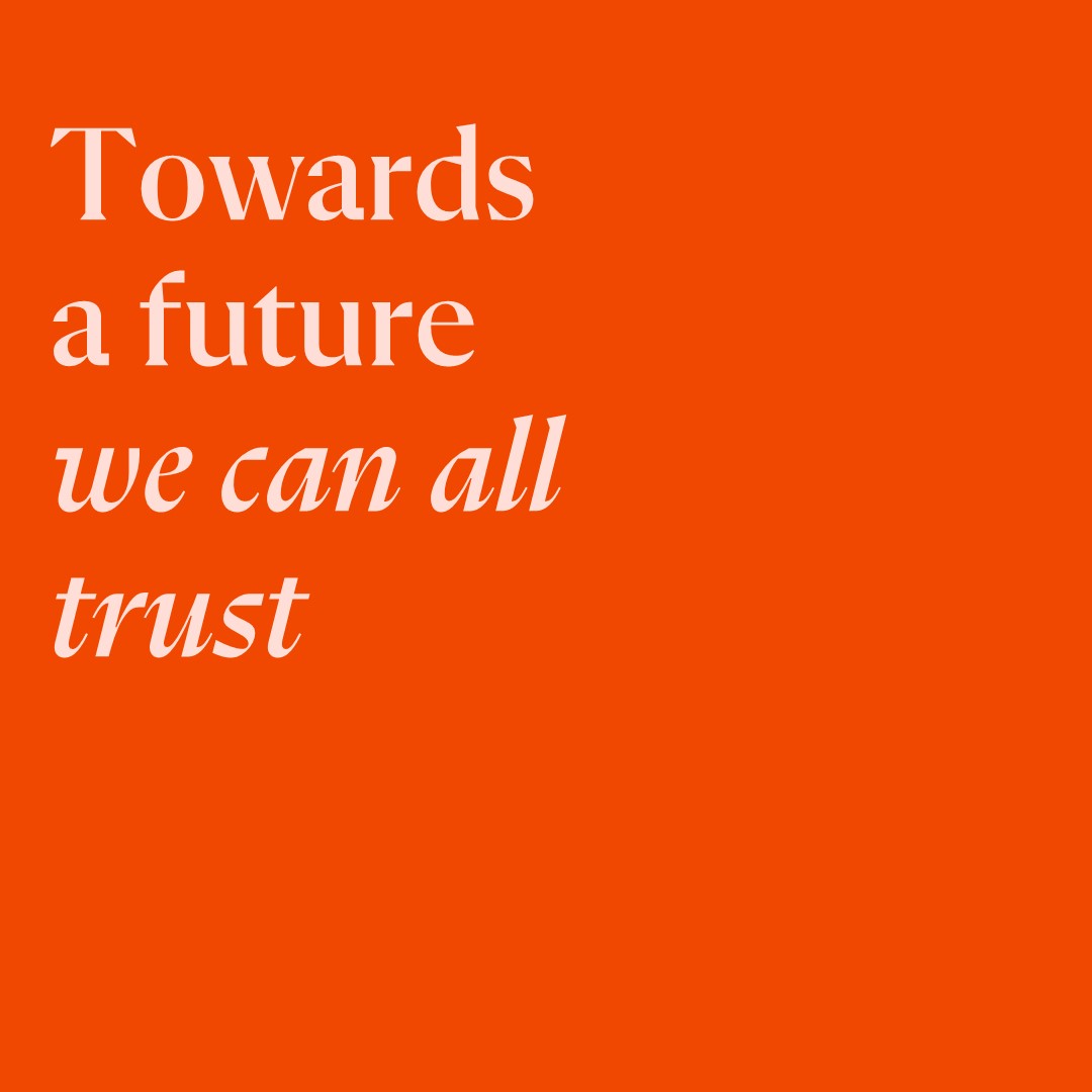 Epical towards a future we can all trust banner orange